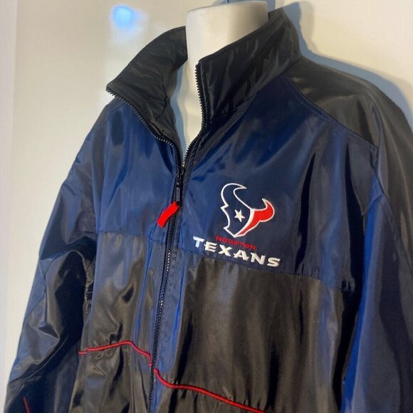 NFL SZ XL Mens TEXANS NWOT Waterproof Jacket Sports Houston Football Warm - Picture 3 of 9